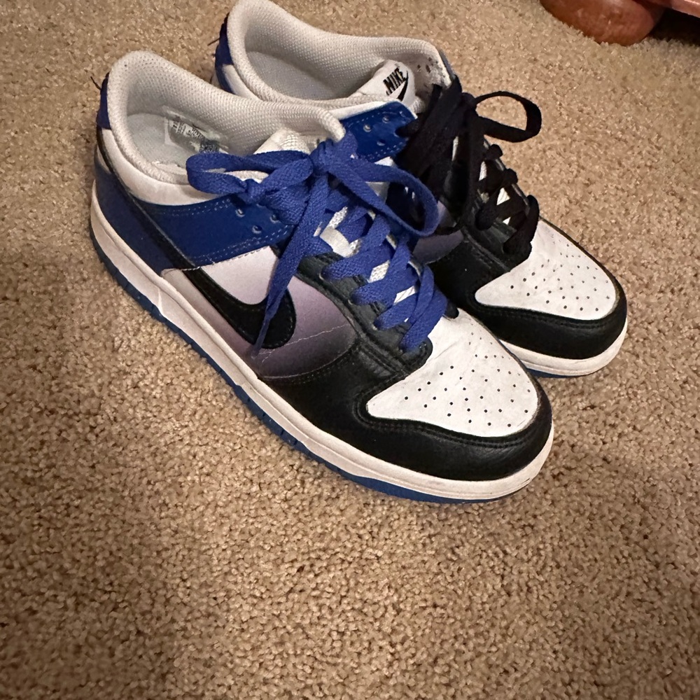 Nike Black and Blue Low-Top Sneakers